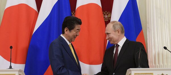 Президент РФ В. Путин встретился с премьер-министром Японии С. Абэ Президент РФ В. Путин встретился с премьер-министром Японии С. Абэ - Sputnik Moldova-România