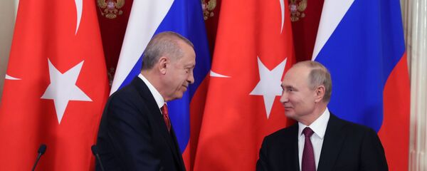 Встреча президента РФ В. Путина с президентом Турции Р. Т. Эрдоганом - Sputnik Молдова