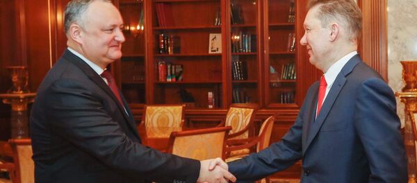 Președintele Igor Dodon și șeful ”Gazprom”, Alexei Miller - Sputnik Moldova