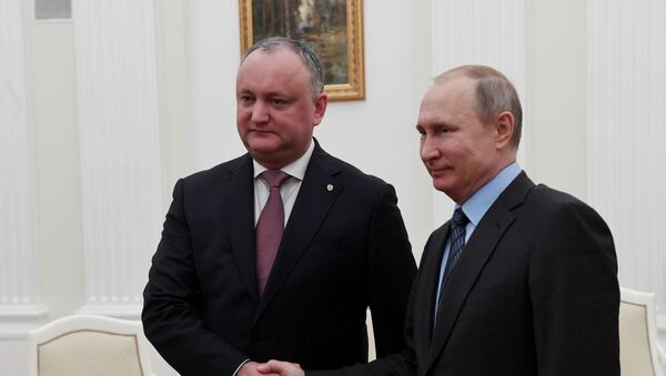Встреча Путина и Додона - Sputnik Moldova-România