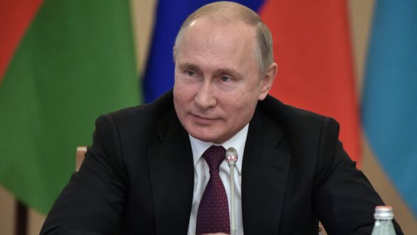 Президент РФ Владимир Путин на заседании Высшего Евразийского экономического совета в узком составе - Sputnik Moldova-România