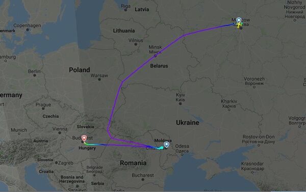 Самолет из Москвы, который перенаправили в Будапешт  - Sputnik Молдова