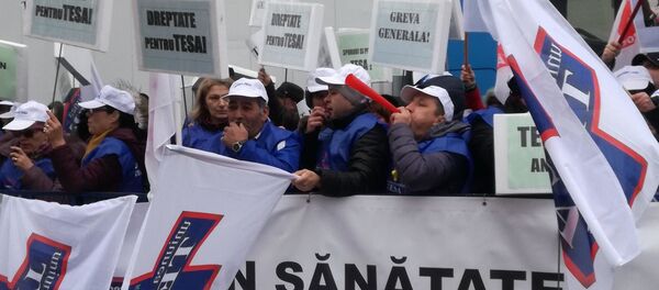 Protestul medicilor Uniunea Tesa din Sanatate Protestul medicilor Uniunea Tesa din Sanatate - Sputnik Moldova-România