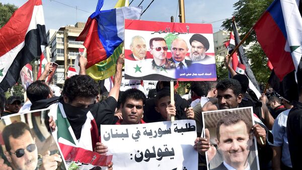 Митинг в поддержку России и президента Сирии Башара Асада в Бейруте - Sputnik Молдова
