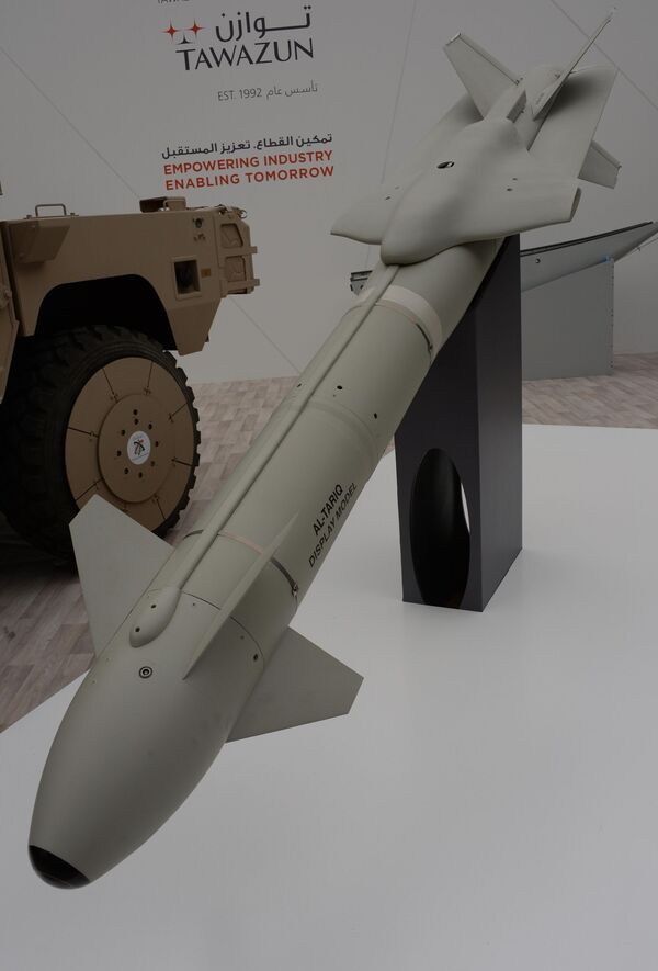 Авиабомба с комплектом наведения Al Tariq разработки Tаwаzun Dynаmics-Dеnel на международной выставке вооружений IDEX-2019 в Абу-Даби - Sputnik Moldova-România