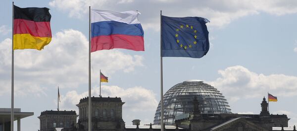 Флаги Германии, России и ЕС - Sputnik Moldova