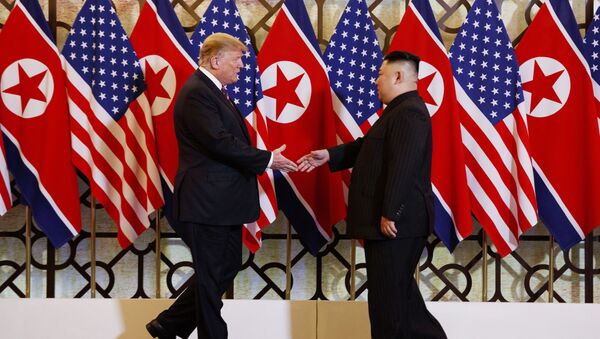 President Donald Trump meets North Korean leader Kim Jong Un - Sputnik Moldova-România