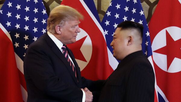 President Donald Trump meets North Korean leader Kim Jong Un - Sputnik Moldova-România