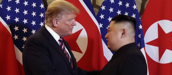 Președintele SUA, Donald Trump, și liderul Coreii de Nord,  Kim Jong-un - Sputnik Moldova