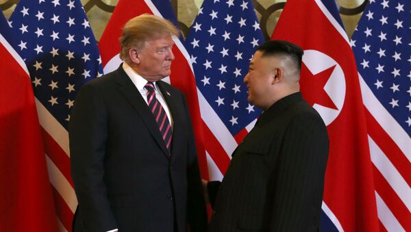 U.S. President Donald Trump and North Korean leader Kim Jong Un - Sputnik Moldova-România