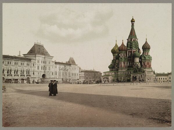 Красная площадь в Москве. Одна из первых цветных фотографий России - Sputnik Moldova-România