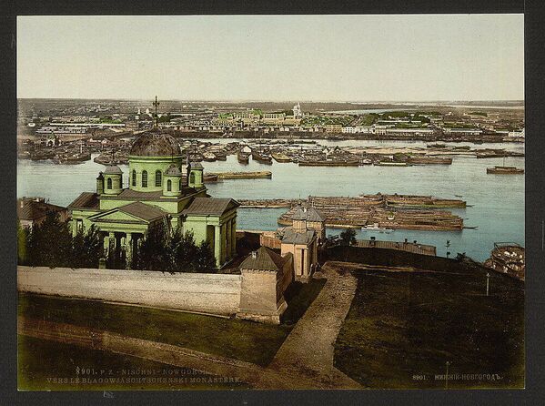 Vedere asupra orașului Nijni Novgorod. Una dintre primele fotografi color din Rusia - Sputnik Moldova