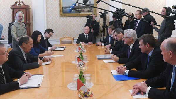 Встреча главы МИД РФ С. Лаврова с делегацией Американской торговой палаты - Sputnik Moldova-România