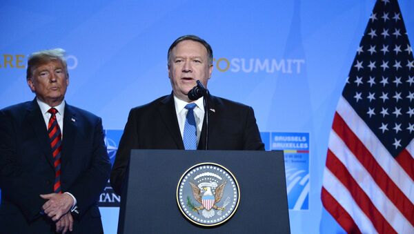Пресс-конференция президента США Д. Трампа на саммите НАТО - Sputnik Moldova-România
