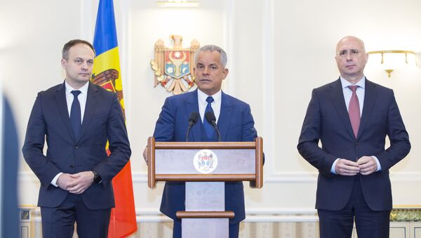  Andrian Candu, Vlad Plahotniuc și Pavel Filip - Sputnik Молдова