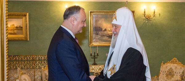 Президент Молдовы Игорь Додон и Патриарх Кирилл Президент Молдовы Игорь Додон и Патриарх Кирилл - Sputnik Молдова