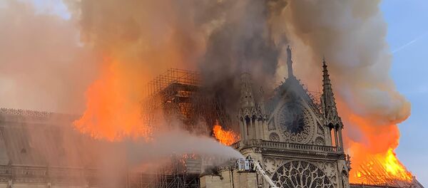 Пожар в соборе Нотр-Дам-де-Пари в Приже, Франция - Sputnik Moldova-România