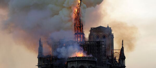 Пожар в соборе Нотр-Дам-де-Пари в Приже, Франция - Sputnik Moldova-România