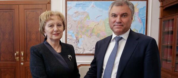Zinaida Greceanîi avut o întrevedere cu președintele Dumei de Stat a Federației Ruse, Veaceslav Volodin - Sputnik Moldova