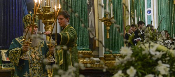 Празднование Вербного воскресенья в России Празднование Вербного воскресенья в России - Sputnik Moldova-România