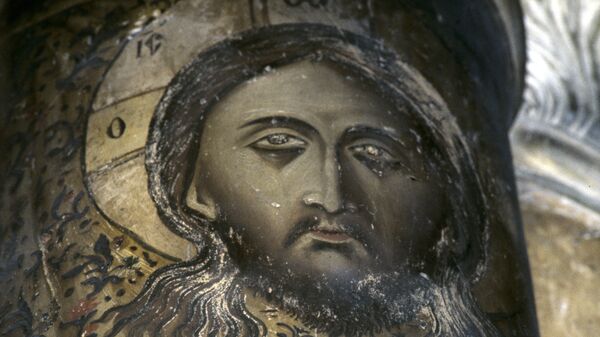 Fața lui Iisus Hristos pe o frescă bisericească - Sputnik Moldova