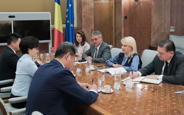 Întrevederea prim-ministrului României, doamna Viorica Dăncilă, cu ambasadorul Republicii Populare Chineze în România, doamna Jiang Yu - Sputnik Moldova-România