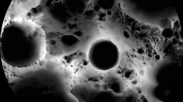 Карта освещения Южного полюса Луны, созданная по изображениям камеры с борта Лунного разведывательного орбитера NASA - Sputnik Moldova