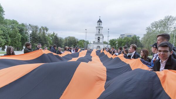 Акция Георгиевская лента в Кишиневе 2019 - Sputnik Moldova-România