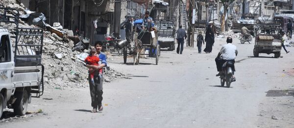 Пригород Дамаска Дума после освобождения от боевиков Пригород Дамаска Дума после освобождения от боевиков - Sputnik Молдова