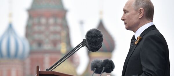 Президент РФ Владимир Путин на Параде Победы на Красной площади Президент РФ Владимир Путин на Параде Победы на Красной площади - Sputnik Moldova-România