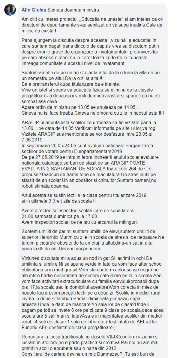 Profesor, mesaj cutremurător către Andronescu: ”Clacăm toți” Profesor, mesaj cutremurător către Andronescu: ”Clacăm toți” - Sputnik Moldova-România
