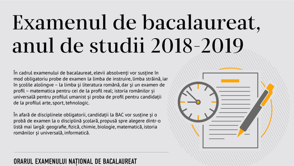 Examenul de bacalaureat, anul de studii 2018-2019 - Sputnik Moldova