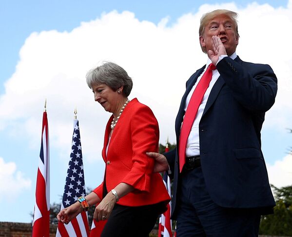 Премьер-министр Великобритании Тереза Мэй и президент США Дональд Трамп. Архвиное фото - Sputnik Moldova