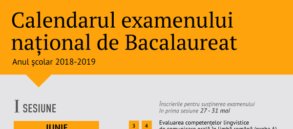 Calendarul examenului național de Bacalaureat - Sputnik Moldova-România