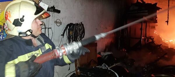 Работа кишиневских пожарных Работа кишиневских пожарных - Sputnik Молдова