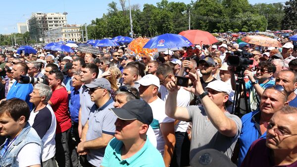 Protest la Guvernul Republicii Moldova, 09 iunie 2019 - Sputnik Молдова