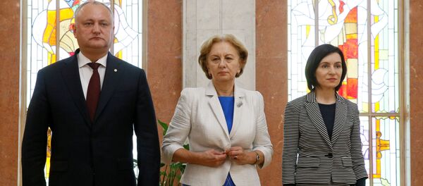 Игорь Додон, Майя Санду, Зинаида Гречаный. Игорь Додон, Майя Санду, Зинаида Гречаный. - Sputnik Молдова