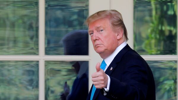 Президент США Дональд Трамп жестом обращается к средствам массовой информации возле Овального кабинета, возвращаясь в Белый дом после посещения Арлингтонского национального кладбища в Вашингтоне, США Президент США Дональд Трамп жестом обращается к средствам массовой информации возле Овального кабинета, возвращаясь в Белый дом после посещения Арлингтонского национального кладбища в Вашингтоне, США - Sputnik Молдова