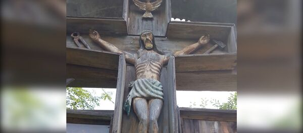 Răstignirea făcută în 1939 de Johan Smolea, în satul Ciutești, raionul Nisporeni - Sputnik Moldova