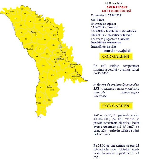 Alertă de ultimă oră: Vreme infernală în toată țara – trei avertizări meteo Alertă de ultimă oră: Vreme infernală în toată țara – trei avertizări meteo - Sputnik Moldova