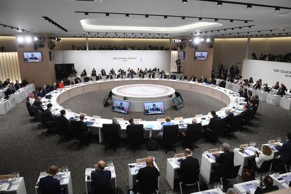 Reuniunea șefilor delegaților statelor G20, statele invitate și organizațiile invitate în formatul de prânz de lucru la Osaka. - Sputnik Moldova
