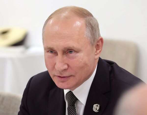 Preşedintele rus Vladimir Putin, la summit-ul 20 de la Osaka - Sputnik Moldova-România