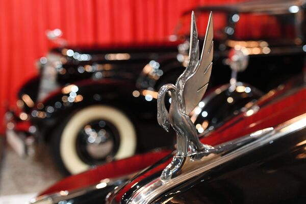 Эмблема автомобиля Packard series 180 время открытия самого большого в России автомузея Моторы Октября - Sputnik Молдова