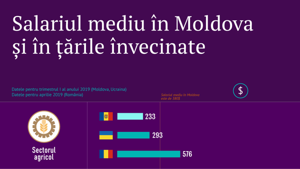 Salariul mediu în Moldova și în țările învecinate - Sputnik Moldova-România