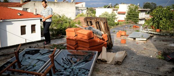 Consecințele furtunii din Halkidki, Grecia - Sputnik Moldova