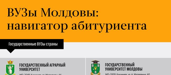 ВУЗы Молдовы: навигатор абитуриента ВУЗы Молдовы: навигатор абитуриента - Sputnik Молдова