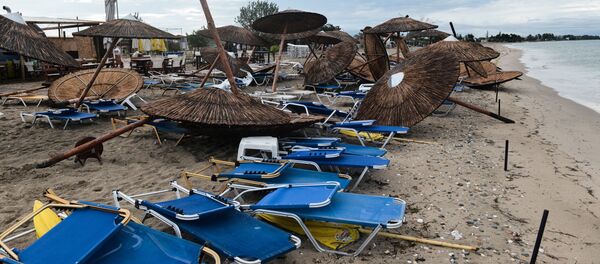 Urmările furtunii din Halkidki, Grecia - Sputnik Moldova
