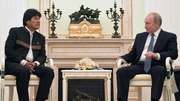 Президент РФ В. Путин встретился с президентом Боливии Э. Моралесом - Sputnik Moldova-România