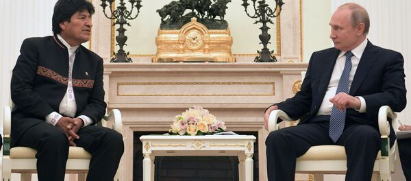 Президент РФ В. Путин встретился с президентом Боливии Э. Моралесом - Sputnik Moldova-România