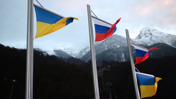 Drapelele Rusiei și Ucrainei - Sputnik Moldova-România